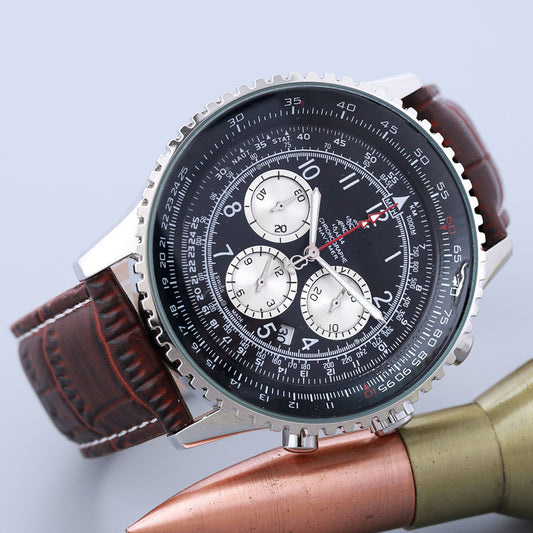 pin quartz watch with calendar