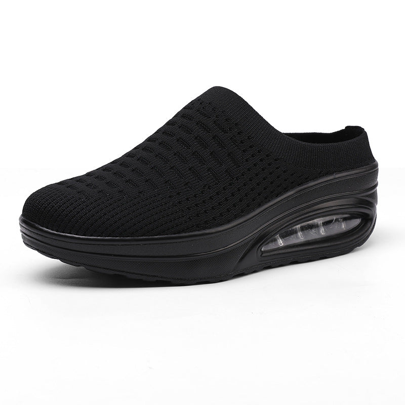 Plus Size Air Cushion Increased Slip-on Wedge Casual Pumps Sports Style Lazy Slippers