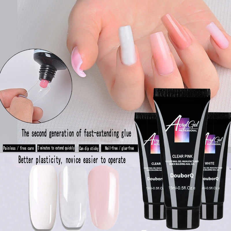 Fashion nail extension glue set fiber glass