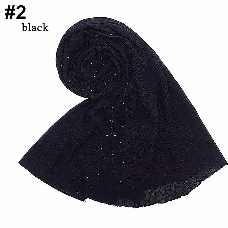 Full pleated pin bead scarf