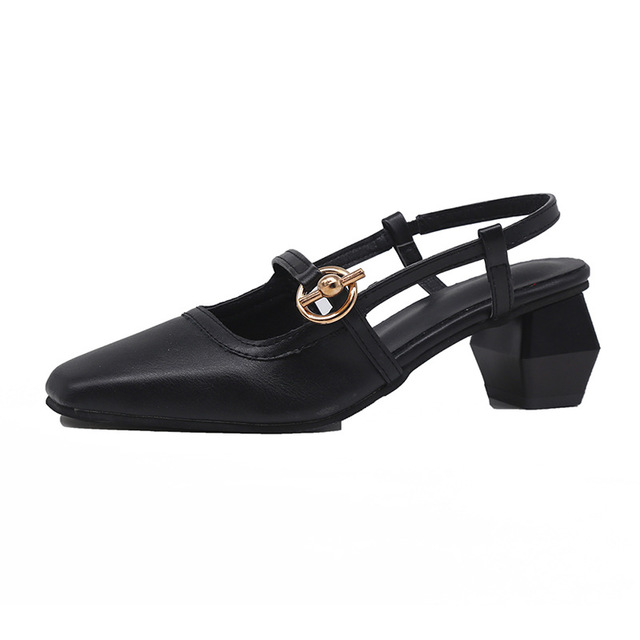 Block heel retro sandals