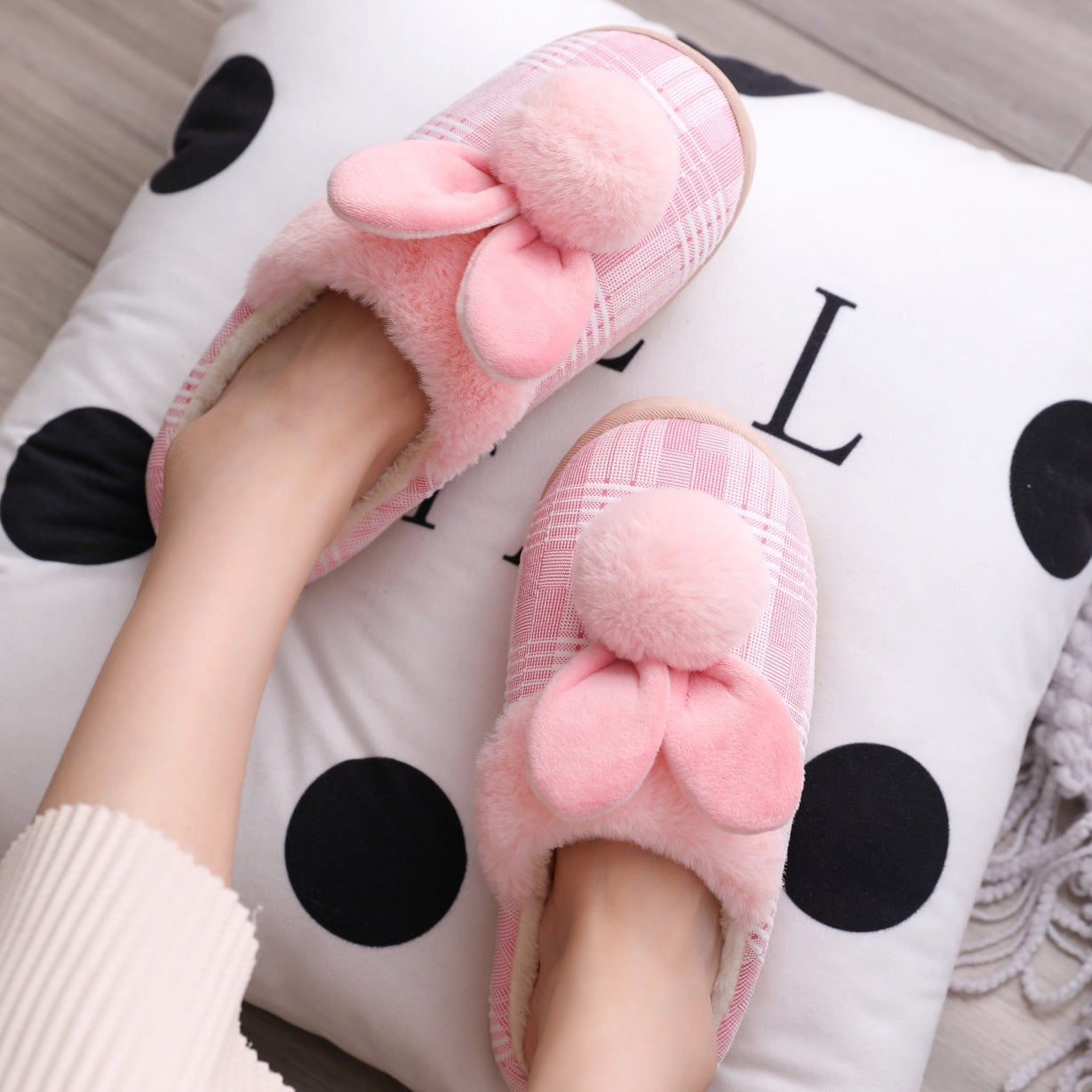 Women's cotton slippers boutique craft ball non-slip