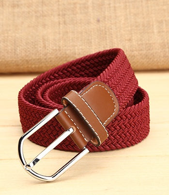 Elastic woven elastic men's belt