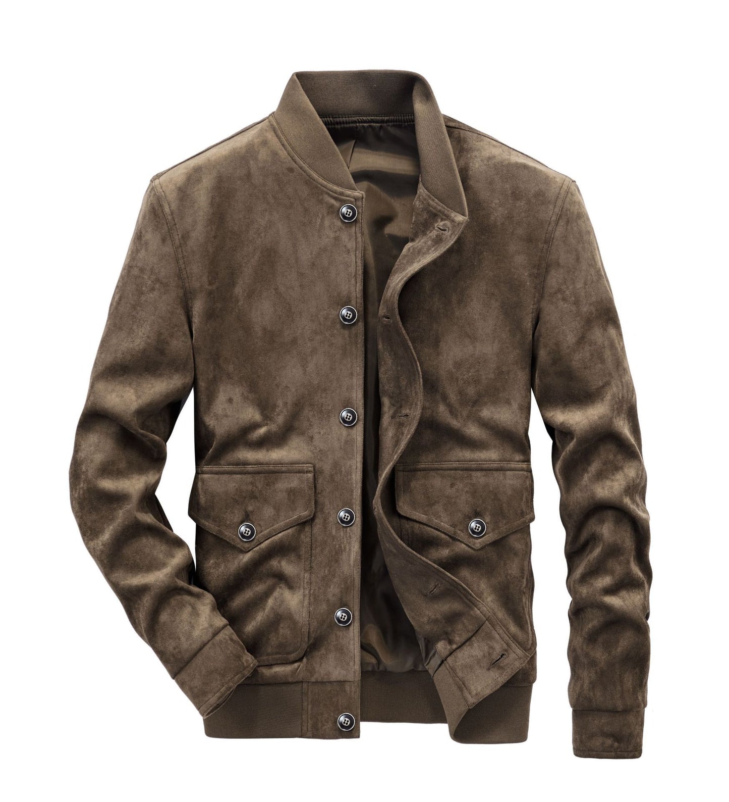 Men's casual deerskin velvet frosted slim-fit jacket