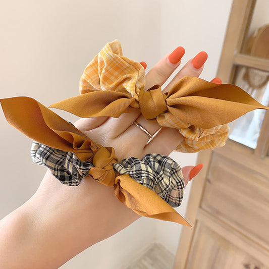 Net Red Simple Bow Knot Hair Rope Rubber Band Female Hair