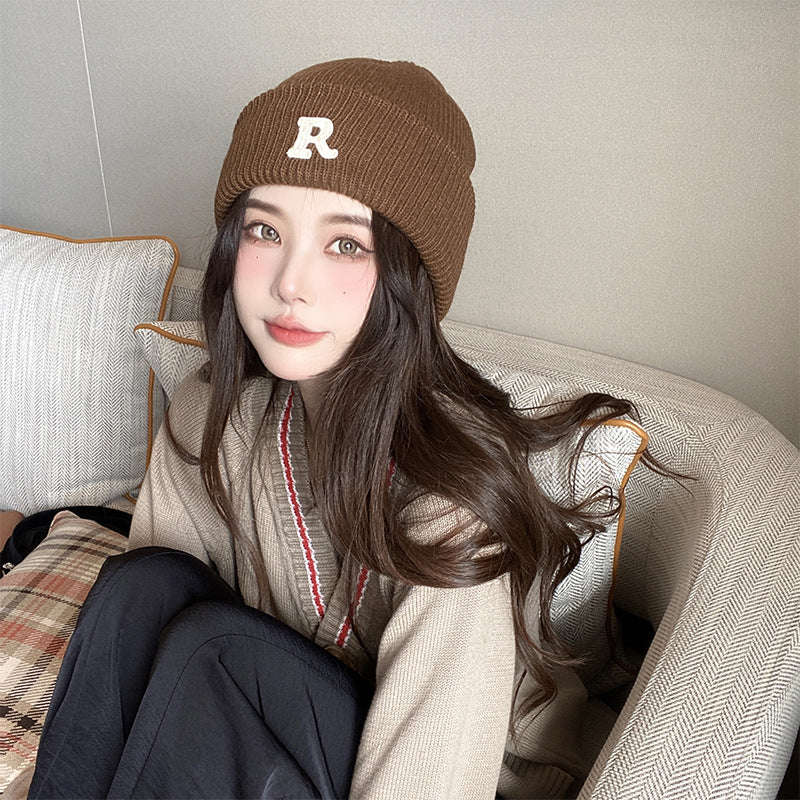 Female Fashion Casual Letter Woolen Hat