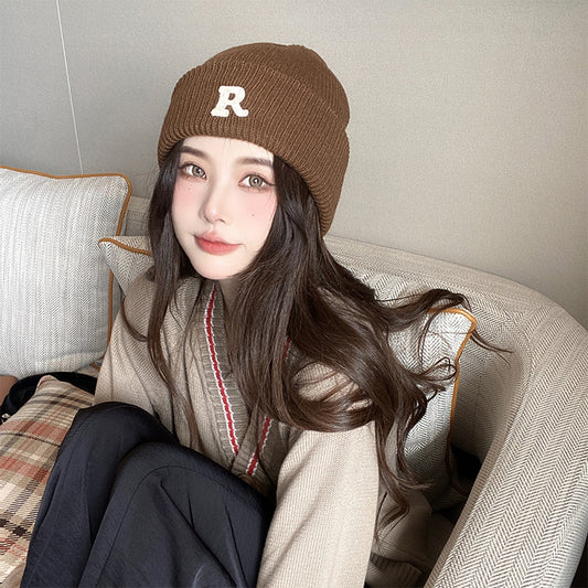 Female Fashion Casual Letter Woolen Hat