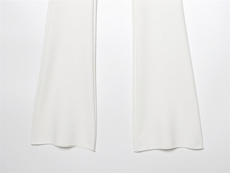 Women's High Waist Stretch Simple And Comfortable Flared Pants