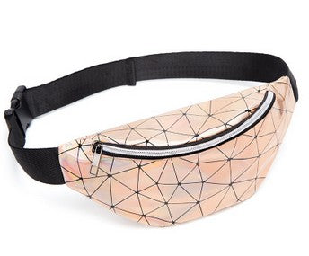 Cool colorful sequined diamond belt bag