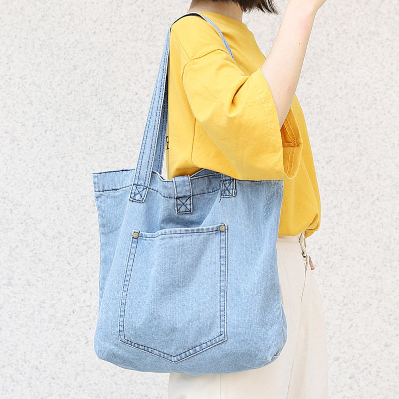 Denim handbag