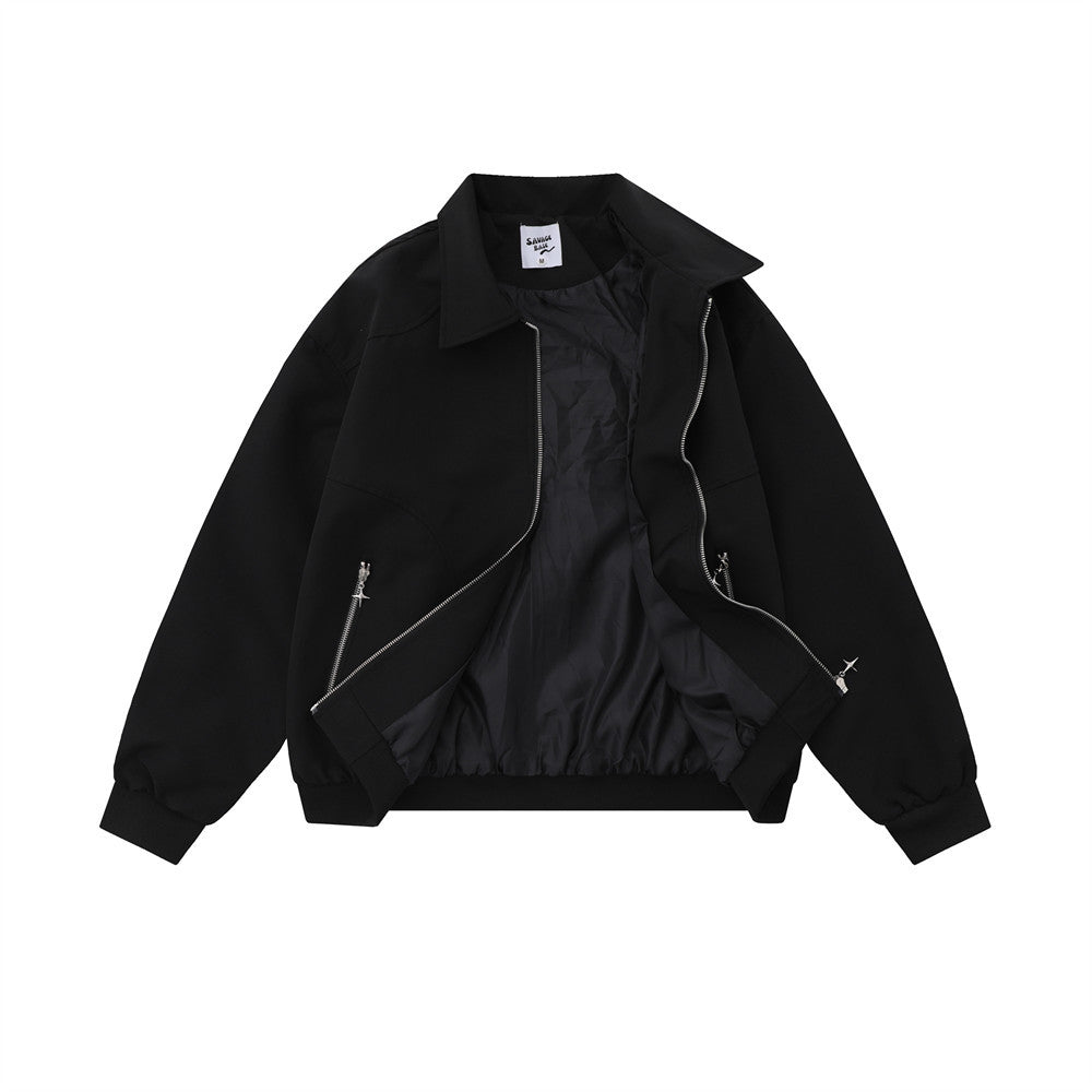 Men's Design Zipper Pocket Versatile Loose Jacket