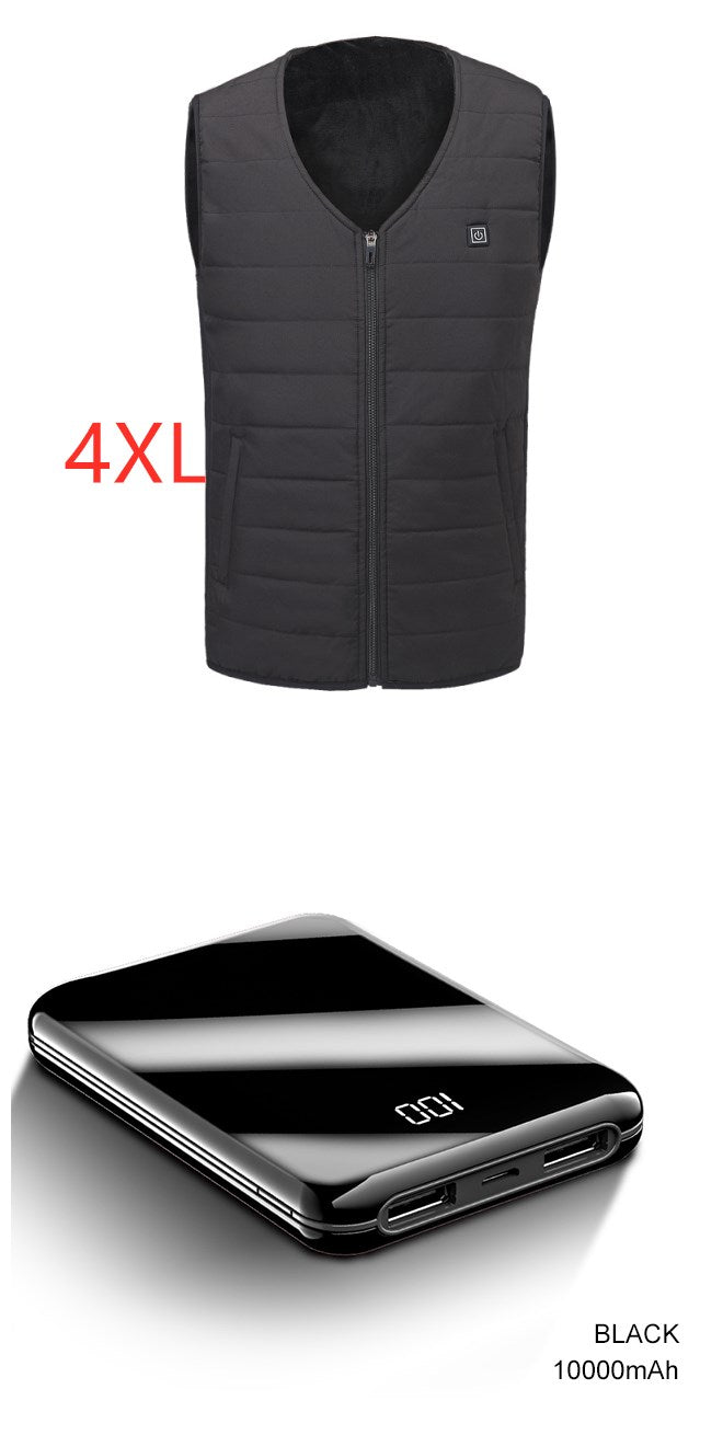 USB electric vest heating plus velvet middle-aged winter heating vest smart warm bottoming underwear men and women