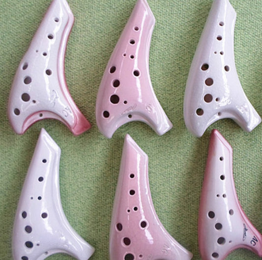 Cracked glazed pottery flute