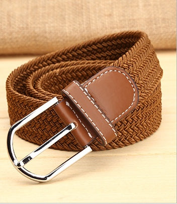 Elastic woven elastic men's belt