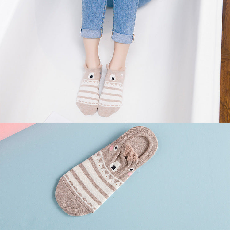 Cartoon cute cotton female socks