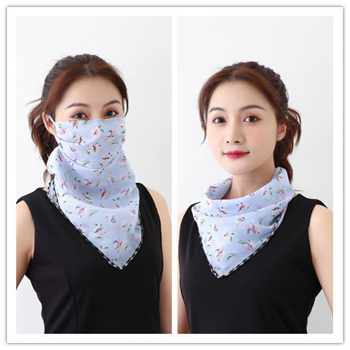 Summer outdoor riding mask driving sun shading scarf