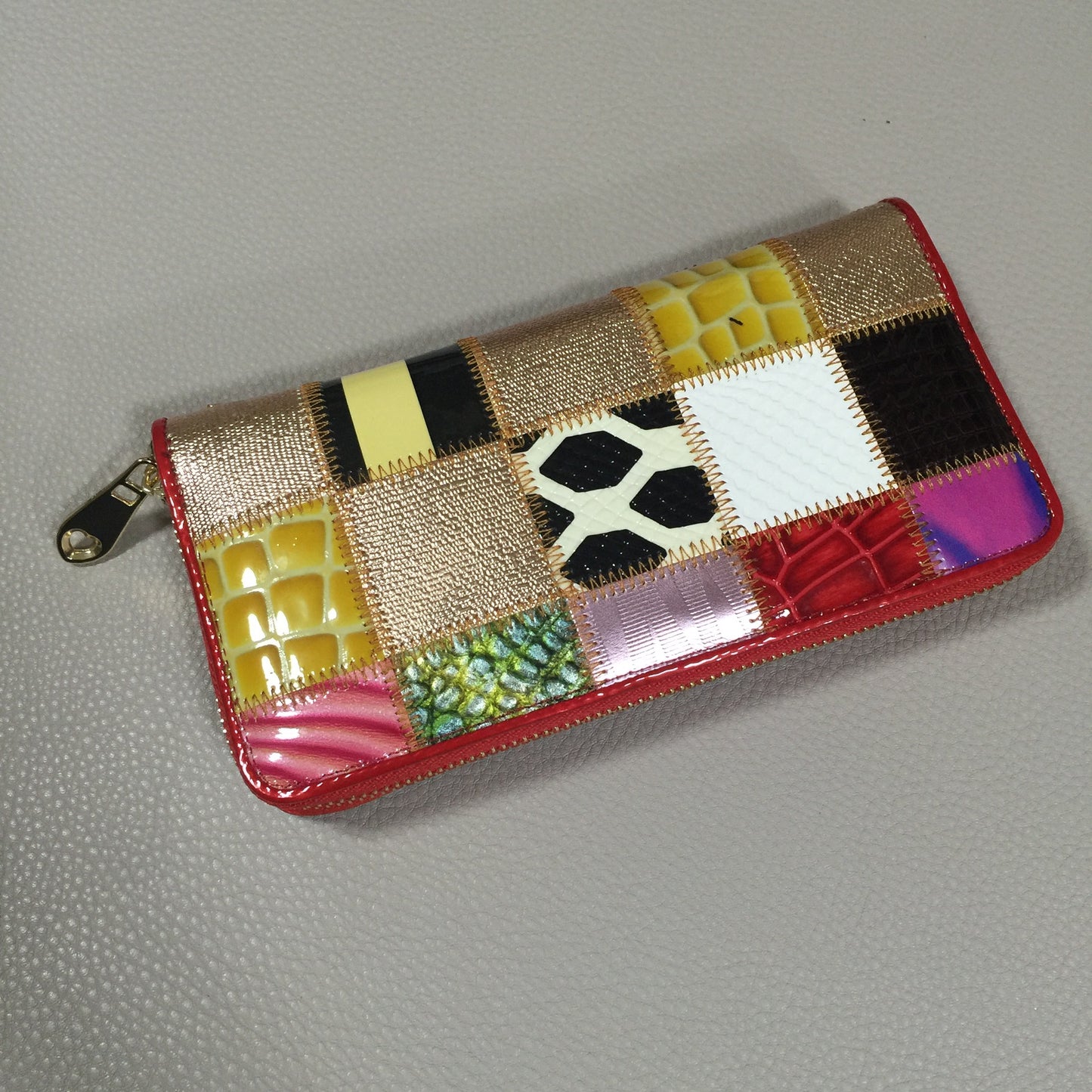 Stitched leather wallet