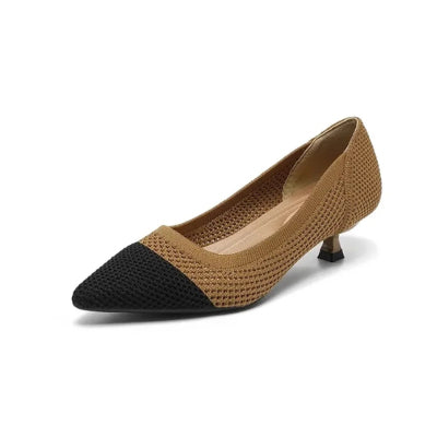 Breathable Hollow Fly Knitted Pointed Casual Shoes