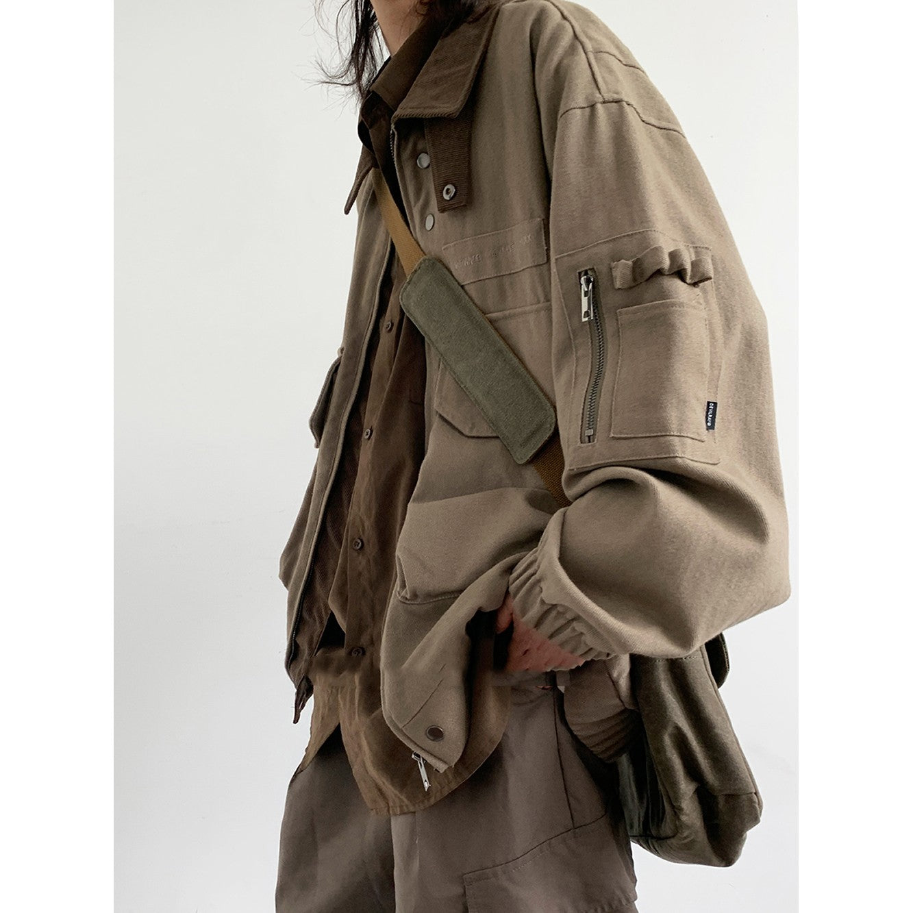 Loose Patchwork Large Pocket Wasteland Jacket