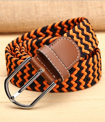 Elastic woven elastic men's belt