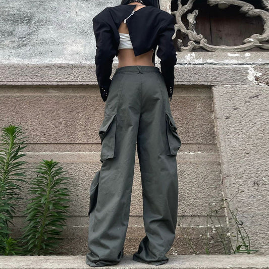 High Street Versatile Retro Casual Overalls Female