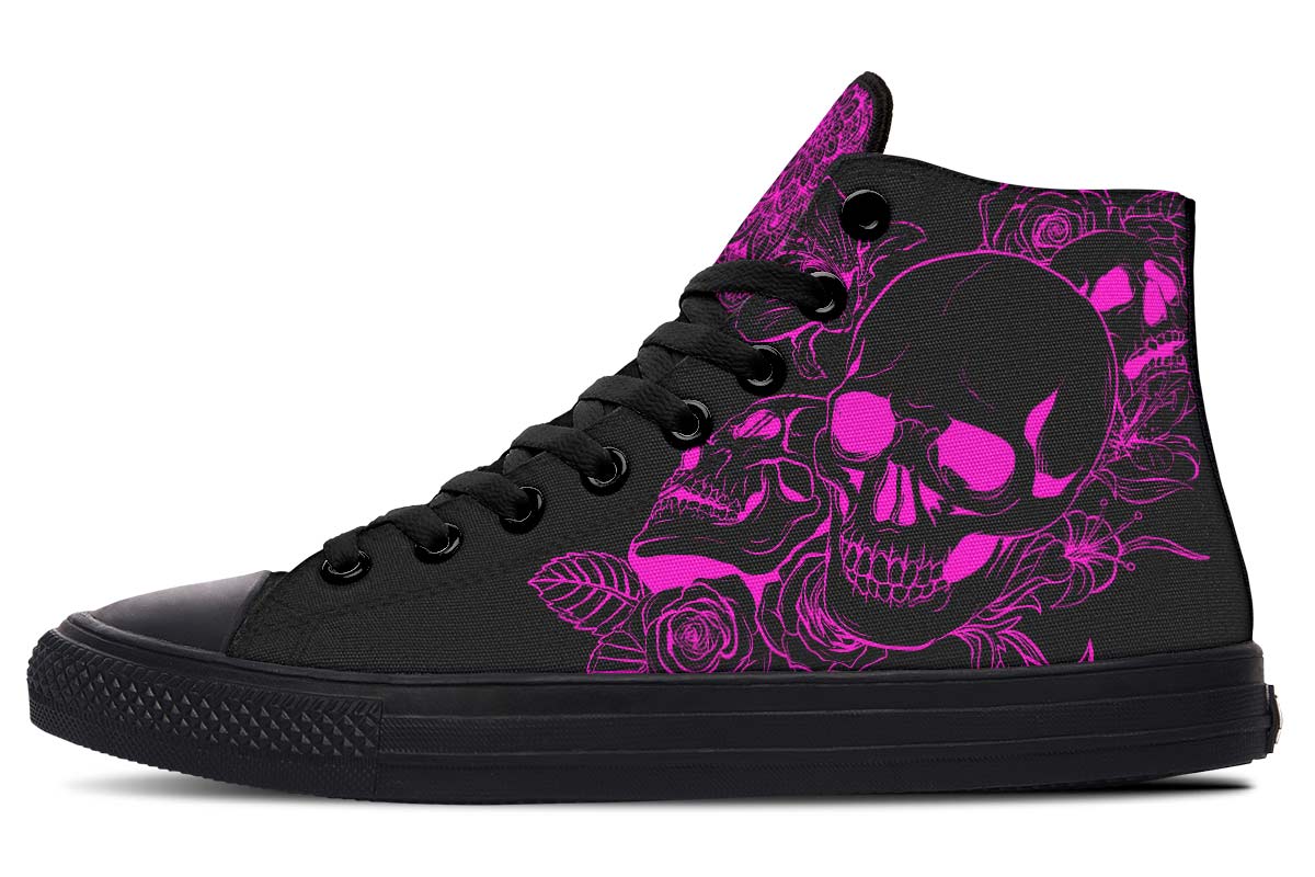 Men's And Women's Fashion Color Printing High-top Canvas Shoes