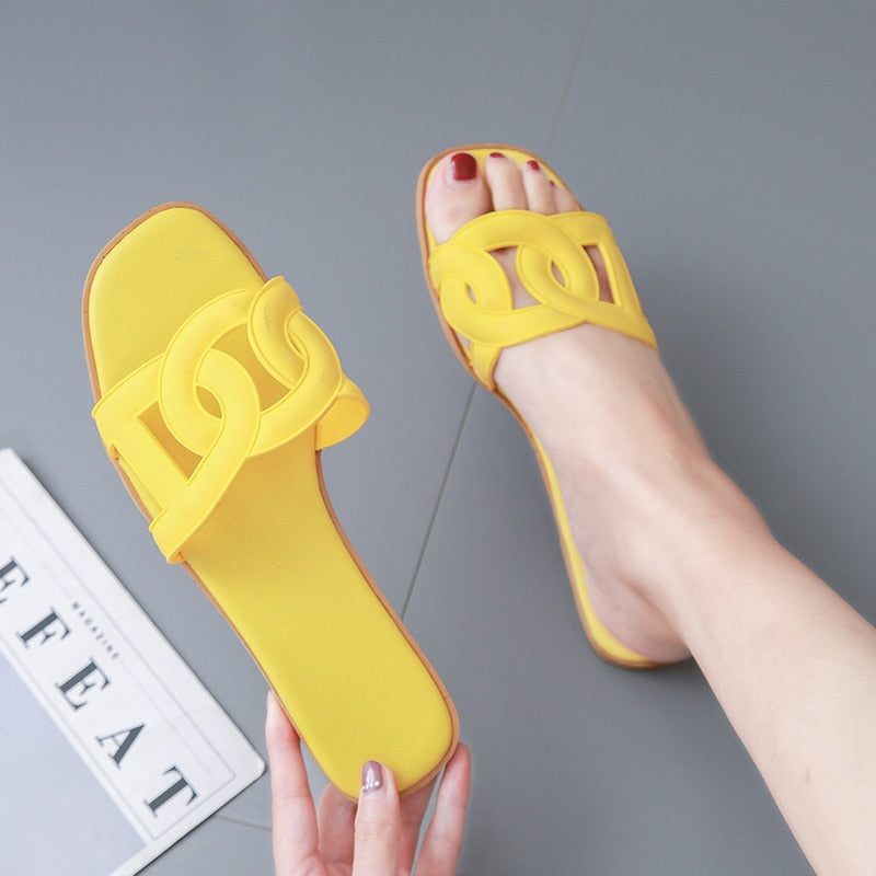 Hollow jelly pig nose sandals and slippers