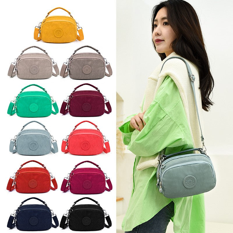 Dame Nylon Pung Tote Partysu Crossbody Taske Mobil Møntpung