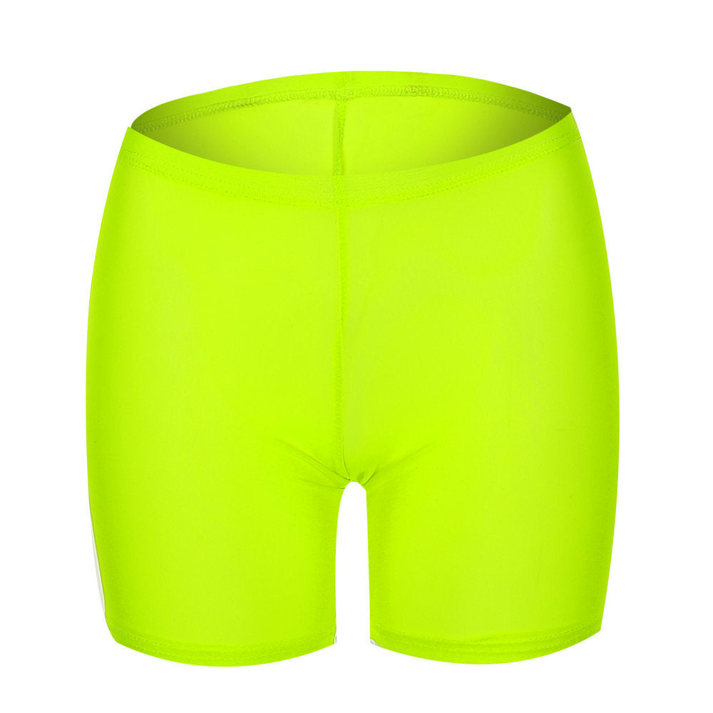 Solid color sheer mesh shorts