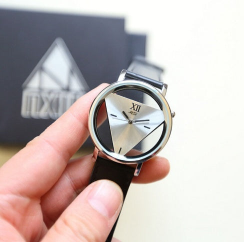 Unikke hule trekantede skive damerure Relogio Feminino Quartz ur Herreur Relojes Hombre Fest Relogio
