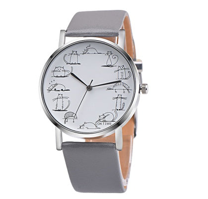 Lazy Cute Cat  Female  Child Student Watch
