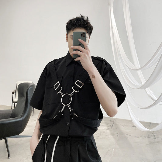 High Street Dark Short-sleeved Shirt