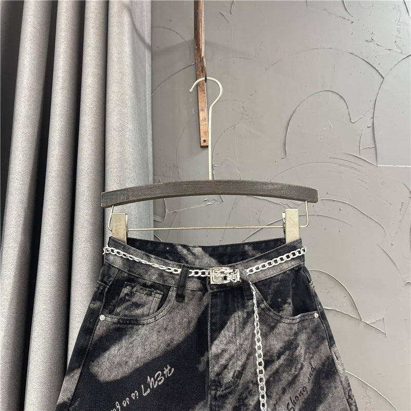 Design Sweet And Spicy Style High Waist Denim Skirt