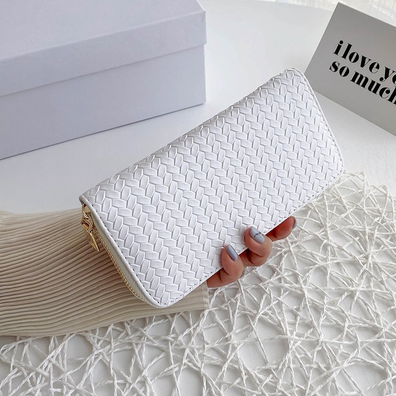 Vævet clutch med lynlås