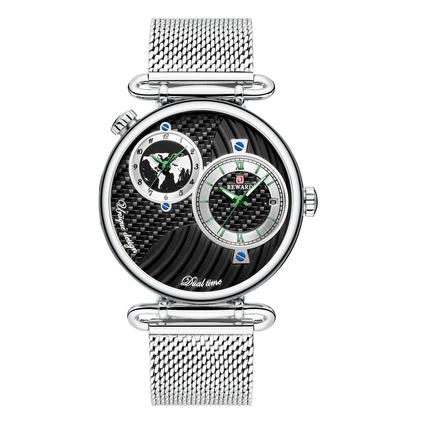 steel mesh belt men's watch