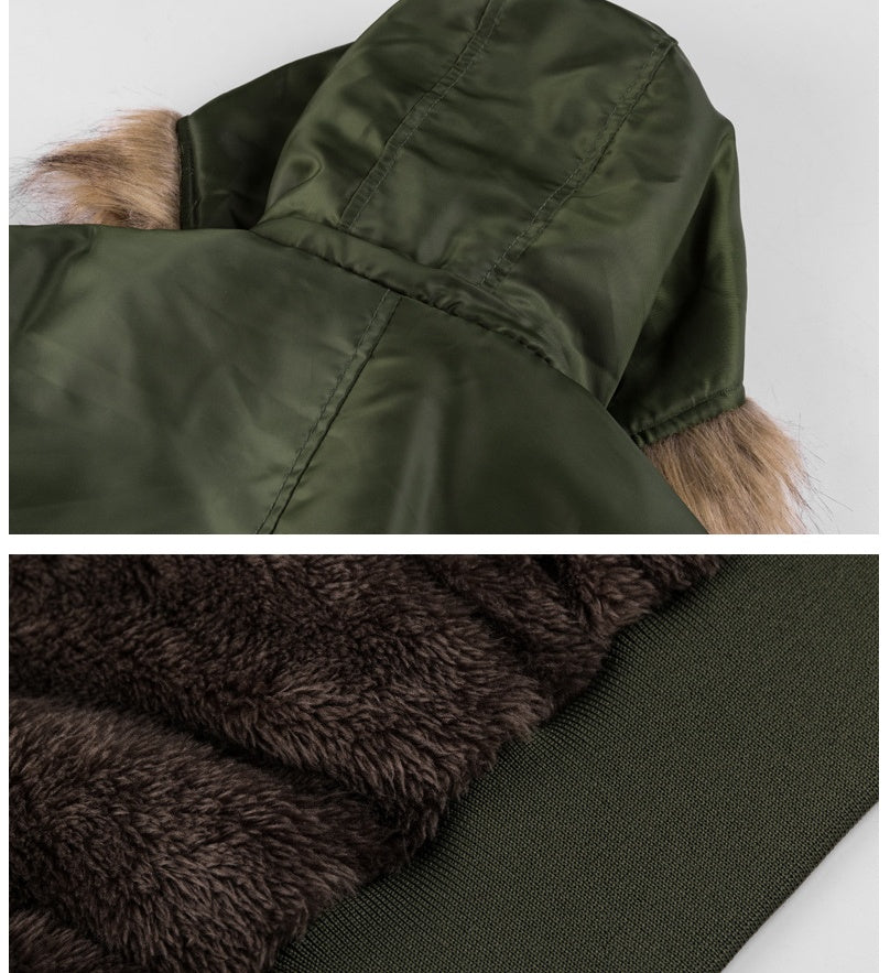 Plus Velvet Thick Winter Coat Coat Military Wear Tide Coat 3D