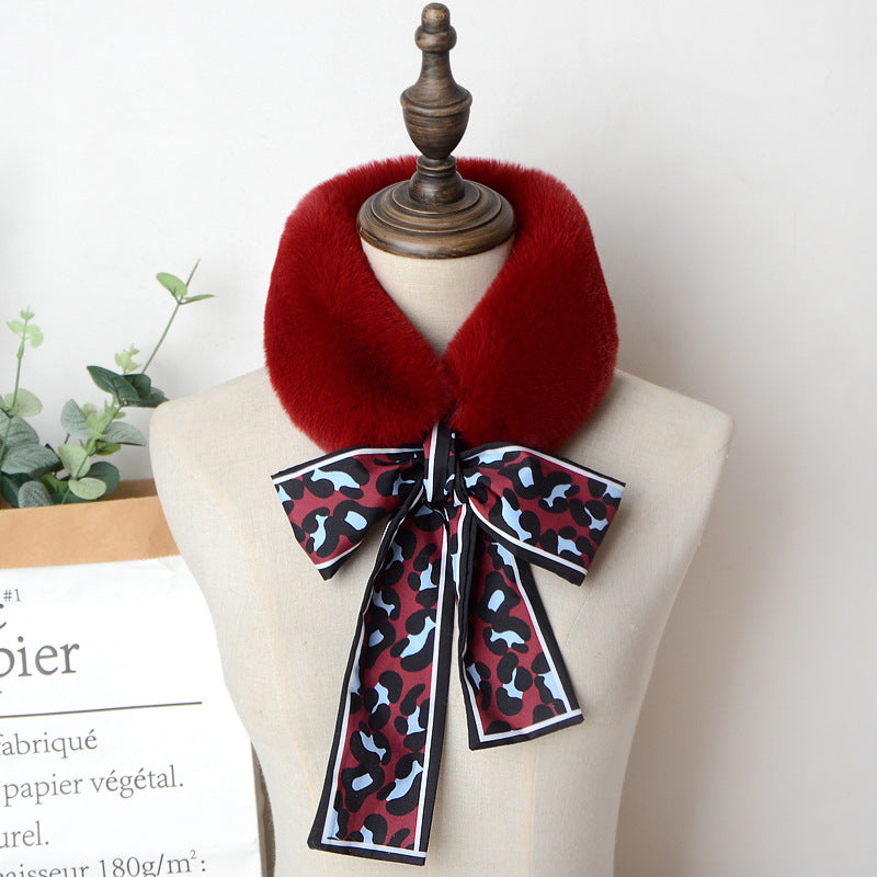 Leopard solid color scarf