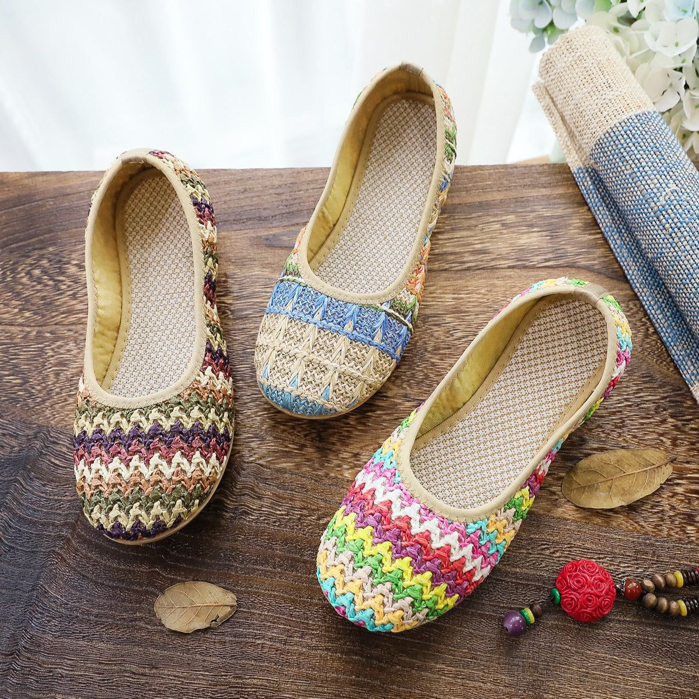 Soft Bottom Beach Woven Cloth Shoes