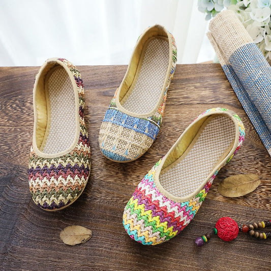 Soft Bottom Beach Woven Cloth Shoes