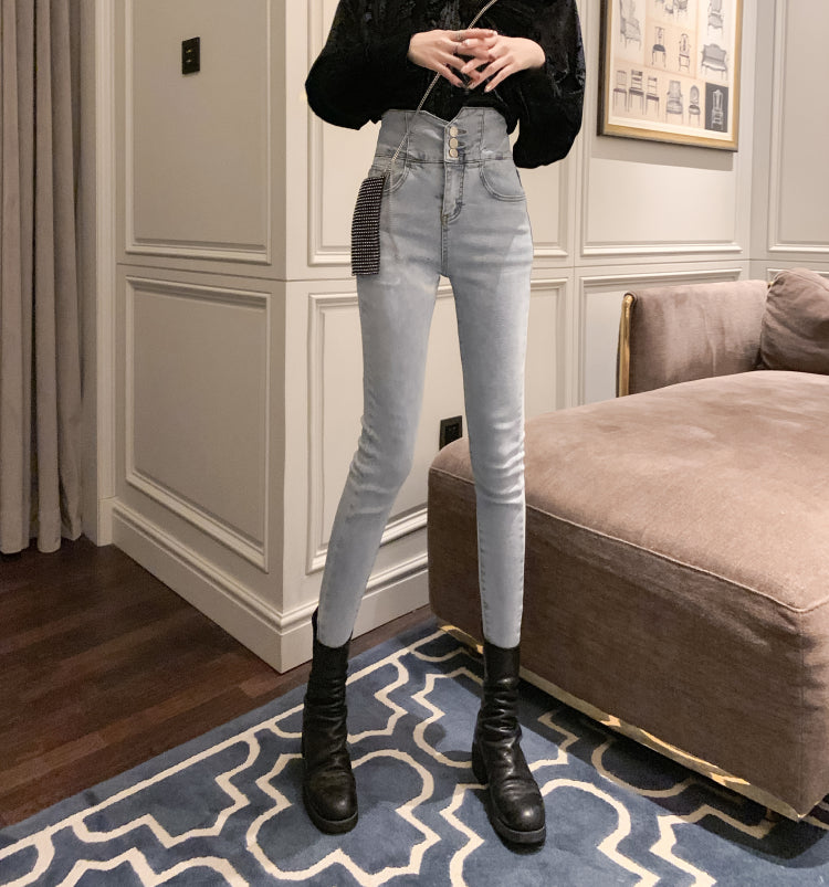 Plus Velvet Slimming All-Match Pencil Pants