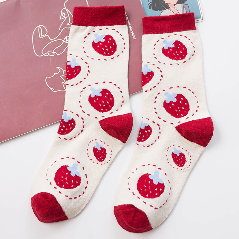 Autumn and winter anti-friction personality cartoon socks