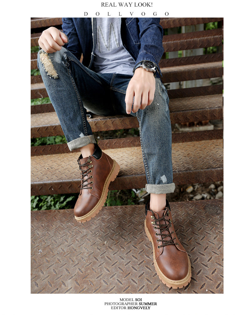 High boots men's heightened boots