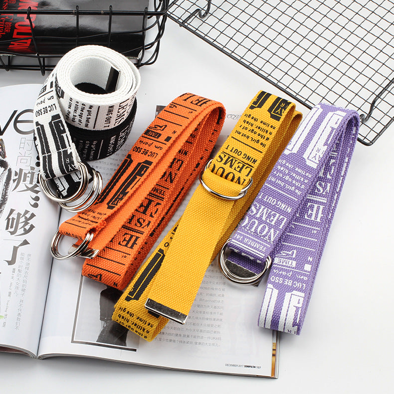 Student canvas belt