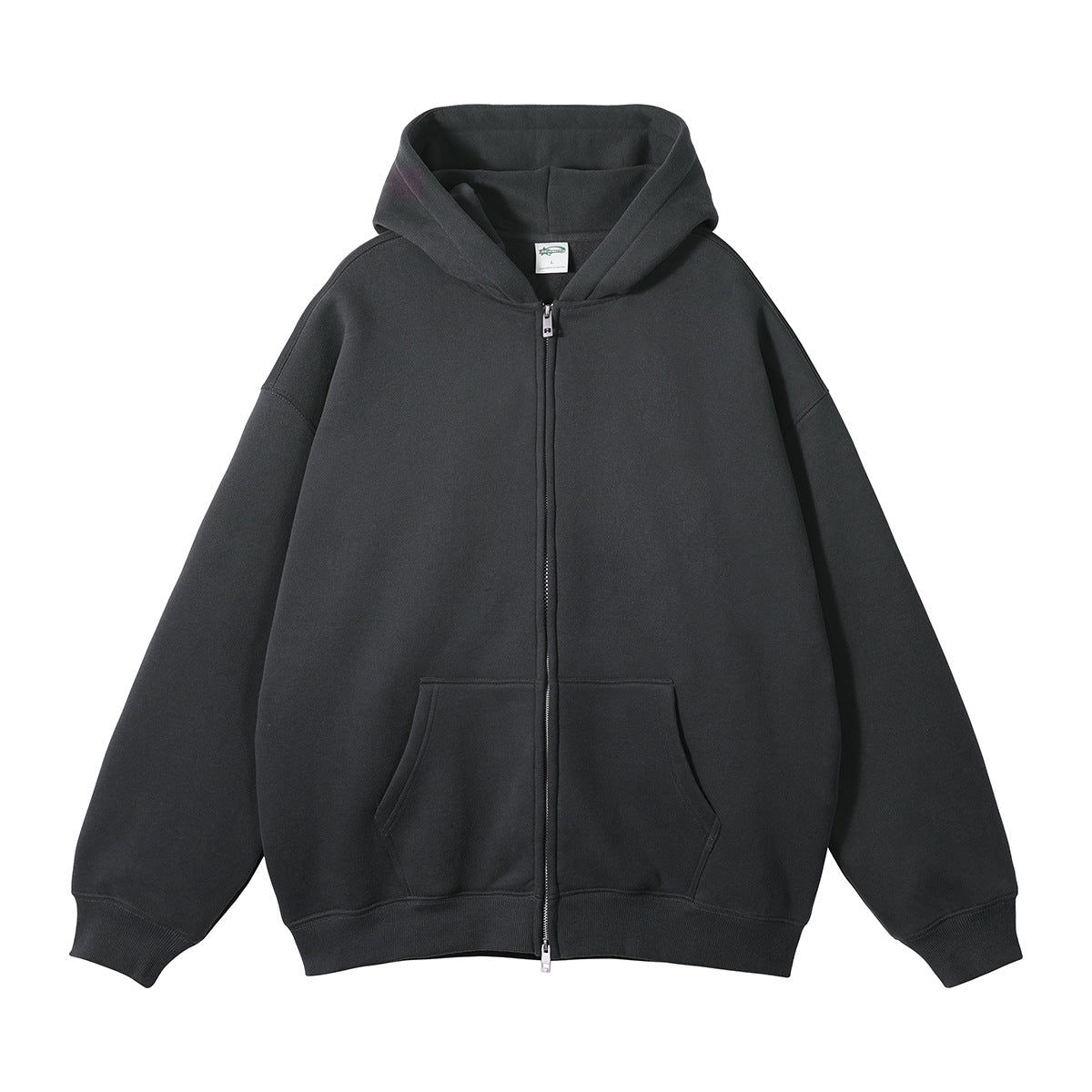 Fleece-lined Thickened American Zipper Men's Sweater And Pants