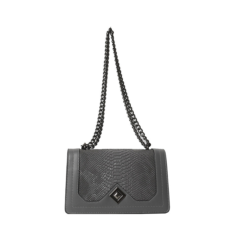 Fashion Snakeskin Pattern Single Crossbody Retro Wine God Shoulder Bag