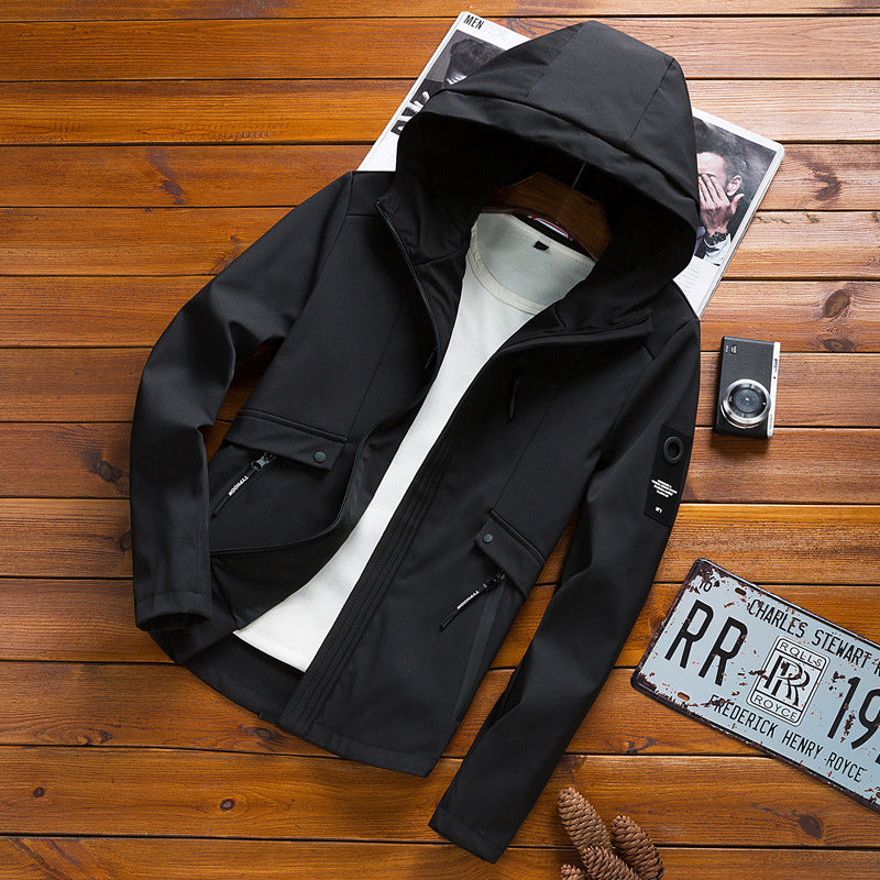 Hooded jacket men's casual