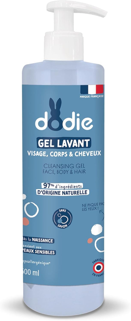 - Gel De Limpieza 3 En 1, 500 Ml, Para Rostro, Cuerpo Y Cabello, 92 % De Ingredientes De Origen Natural, Hipoalergénico, Desde El Nacimiento
