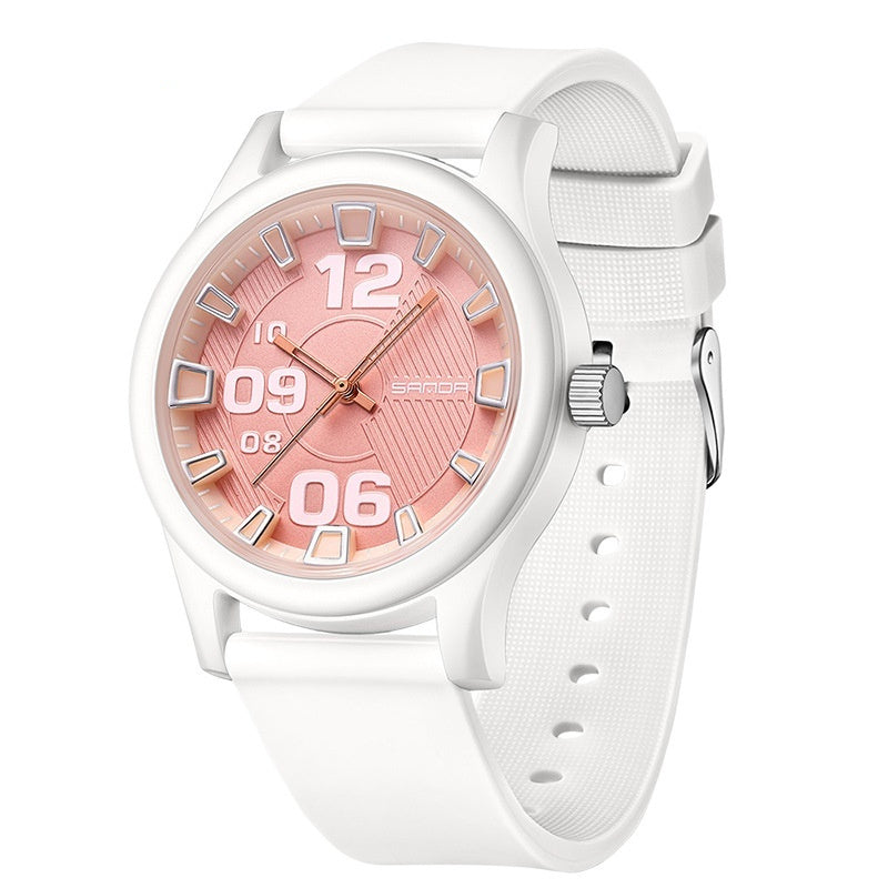 Color-blocking Waterproof Silicone Strap Kids' Quartz Watch