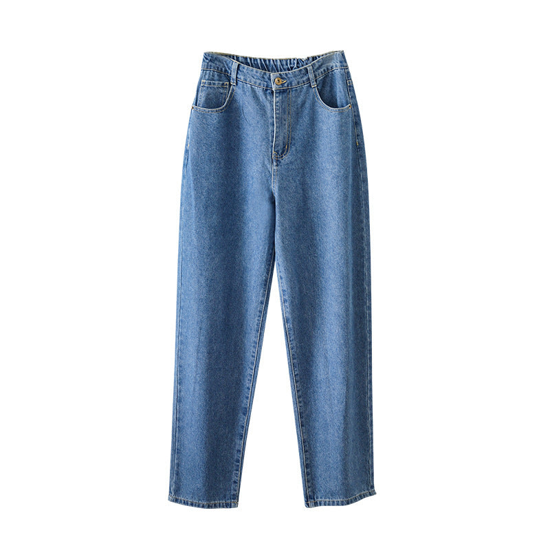 High waist straight loose trousers