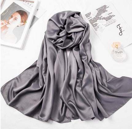 Monochrome matte satin headscarf